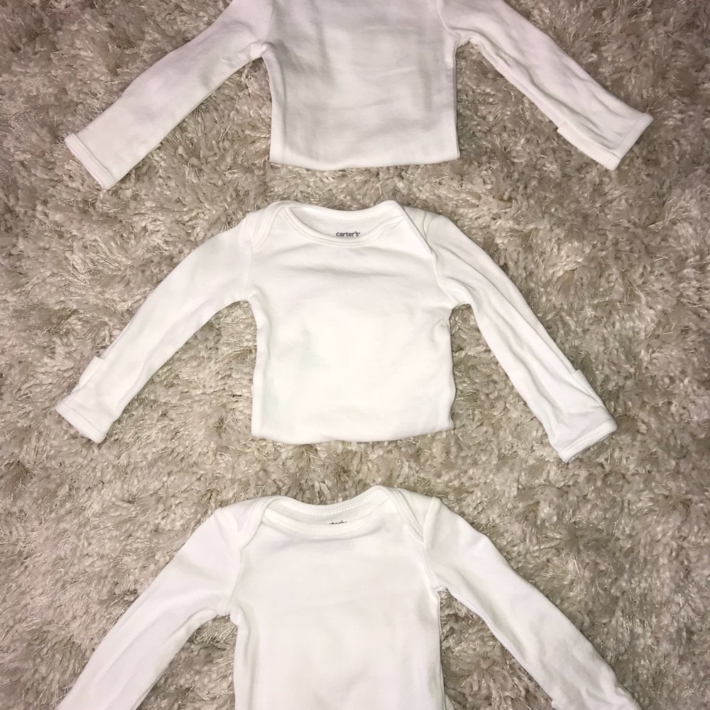Baby Plain White Onesie